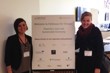 Postdoc Stacia Dreyer & Grad Student Hilary Polis at the Canadian Society for Ecological Economics (CANSEE) & United States Society for Ecological Economics (USSEE) 2015 Joint Biennial Conference.