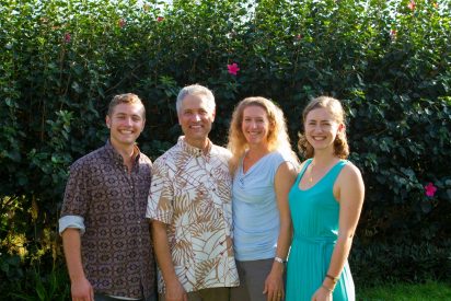 Hi State Rep David Tarnas stands with his wife and two adult children.