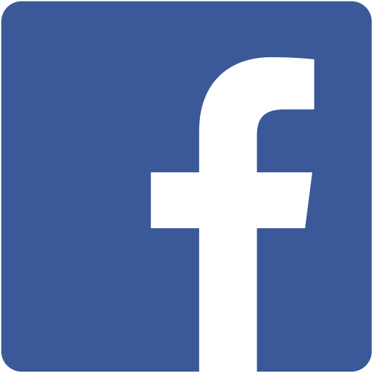 Facebook logo: A bold white lowercase "f" is centered on a square blue background, symbolizing the social media platform. Minimalist design.